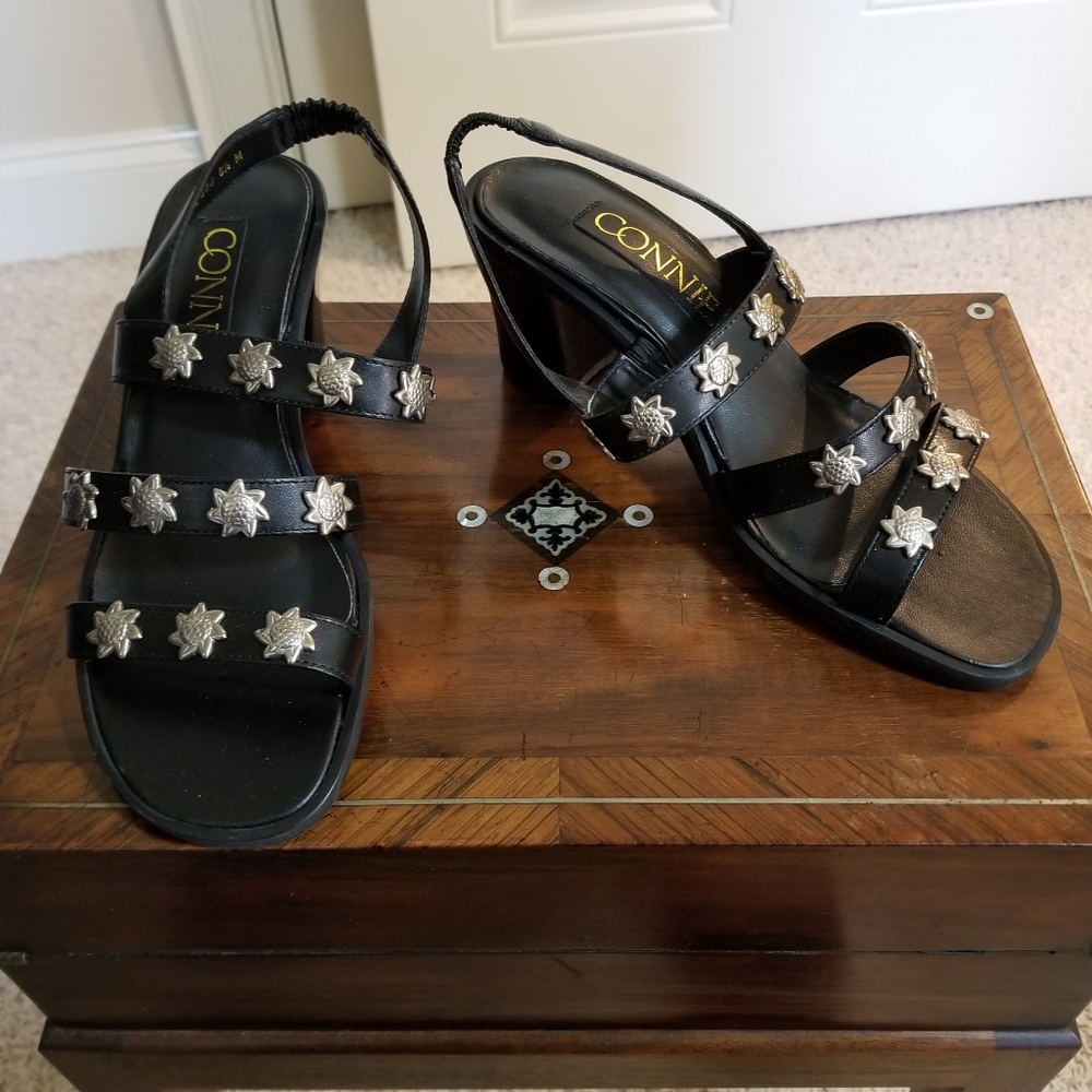 New without box vintage Connie black strap sandals.  Size 6.5